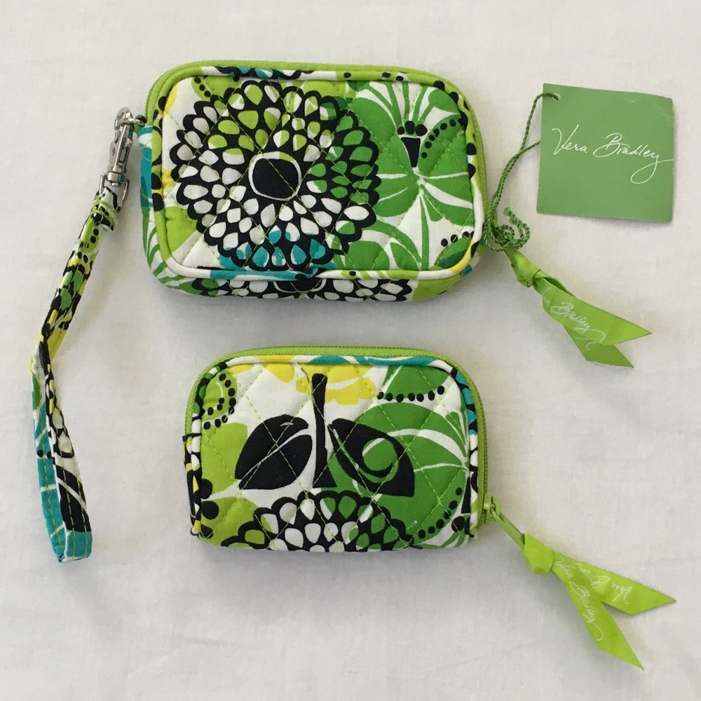 NWT VERA BRADLEY “Lime’s Up” Tech Case Wristlet & Coin Bag
